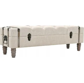 Lavice s úložným prostorem VidaXL 111 x 37 x 34 cm bílá