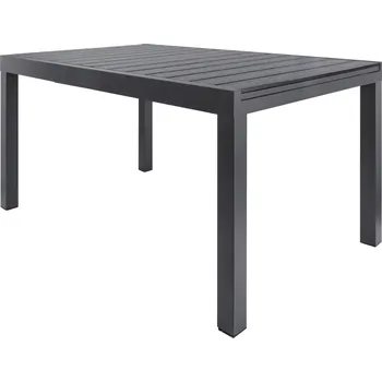 Jídelní stůl LIVARNO home Hliníkový rozkládací stůl Miami, 140–200 x 90 cm, antracitová