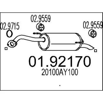 Auto-moto Zadní tlumič výfuku MTS 01.92170