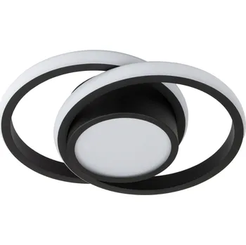 Stropní Svítidlo Lumino černý dvojitý kulatý moderní LED 30W 4000K