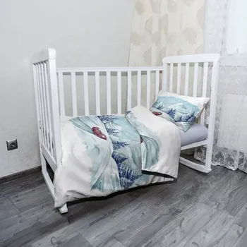 Povlečení Sablio Mikroplyšové povlečení do dětské postýlky Pohádková zima - 120x90 / 40x60