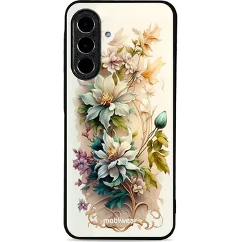 Pouzdro na mobilní telefon Lesklý kryt Mobiwear Glossy - Samsung Galaxy A36 5G - G014G Krémové květy (Prémiové lesklé pouzdro, obal, kryt Mobiwear Glossy na mobil Samsung Galaxy A36 5G - G014G Krémové květy, materiál Plast + TPU silikon - krytí po všech stranách, neošoupatelný)