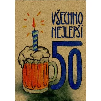 Přáníčko BeBechy – recyklovaný papír - 50Pivo tiskopis