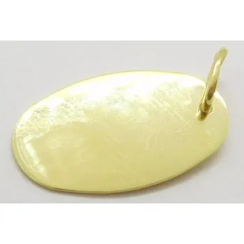 Přívěsek Klenoty Budín Hladký zlatý přívěsek (vhodný pro gravírování) 585/1,18gr HK3228 (Klenoty Budín Hladký zlatý přívěsek (vhodný pro gravírování) 585/1,18gr HK3228)