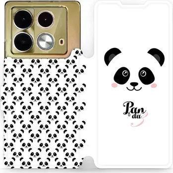 Pouzdro na mobilní telefon Flipové pouzdro Mobiwear - Infinix Note 40 - M030P Panda Amálka (Knížkové flip pouzdro, obal, kryt na mobil Infinix Note 40 - M030P Panda Amálka, materiál Umělá kůže + TPU - ochrana 360°, stojánek, silikonová vanička, magnetické zavírání)