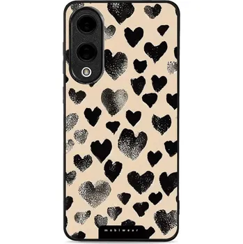 Pouzdro na mobilní telefon Lesklý kryt Mobiwear Glossy - Samsung Galaxy S25 Edge - GA51G Černá srdíčka (Prémiové lesklé pouzdro, obal, kryt Mobiwear Glossy na mobil Samsung Galaxy S25 Edge - GA51G Černá srdíčka, materiál Plast + TPU silikon - krytí po všech stranách, neošoupatelný)