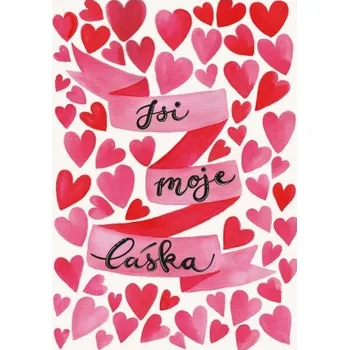 Přáníčko BeBechy - bílé - Láska tiskopis