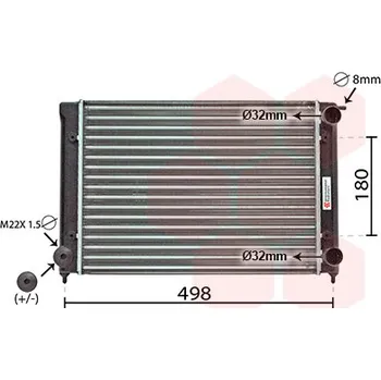 Motor automobilu Chladič, chlazení motoru VAN WEZEL 58002040