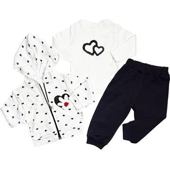 Kojenecká souprava Max 3dílná sada pro miminka – Souprava Srdíčko Velikost: 80-86