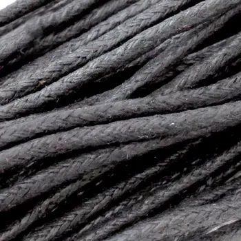 Bavlněná šňůrka 2mm černá - 5 m