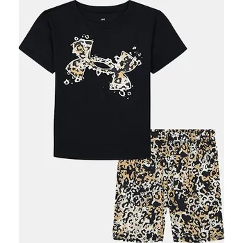 Under Armour Dívčí set UA PRINTED BIKE SHORT SET-BL UASII0QR-001 Černá 92-97