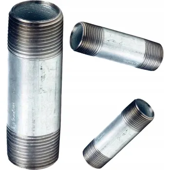 Vodovodní potrubí NÁTRUBEK TRUBKA POZINK 2 ZÁVITY 3/4 PALCE 90MM