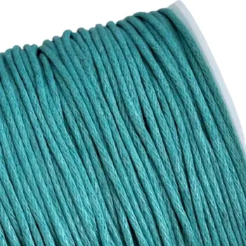 Bavlněná šňůrka 1 mm tyrkysová - 1 m