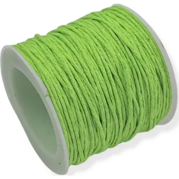 Bavlněná šňůrka 0,8 mm světle zelená - 5 m
