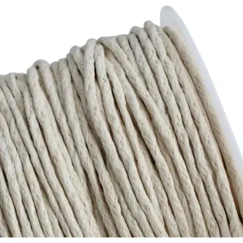 Bavlněná šňůrka 1 mm béžová - 5 m
