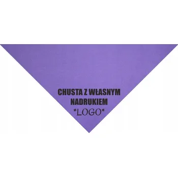 Šátek Velký trojcípý šátek 68x68x98 fialový s logem