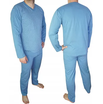 Pánské pyžamo Pánské pyžamo bavlněné, dlouhý rukáv, dlouhé kalhoty polská výroba M