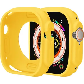 Telefonní příslušenství Ochranné silikonové pouzdro pro Apple Watch Ultra 49mm - žluté