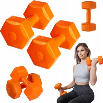 Bituminové činky s pevnou hmotností DrFit 2x 1,5 kg