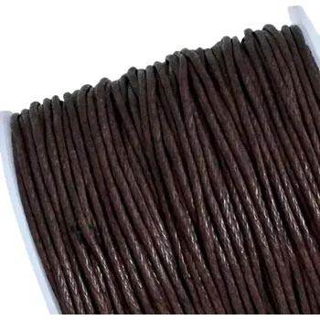 Bavlněná šňůrka 0,8 mm hnědá - 5 m