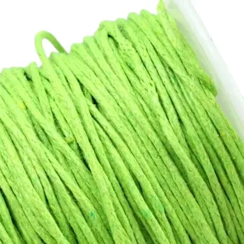 Bavlněná šňůrka 1 mm světle zelená - 5 m