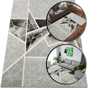 Koberec MODERNÍ ŠEDÝ KOBEREC ŠEDÉ KOBERCE DO OBÝVACÍHO POKOJE ROMANTIC 13mm 80x150