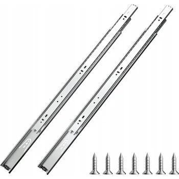 Nábytkové kování VEVOR Prowadnice Do Szuflad Srebrny 10 Par 55CM Ze Galwanizowanej Stali