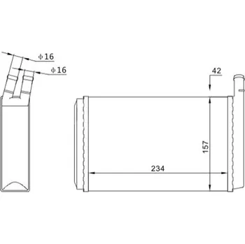 Výměník tepla, vnitřní vytápění HART 600 250