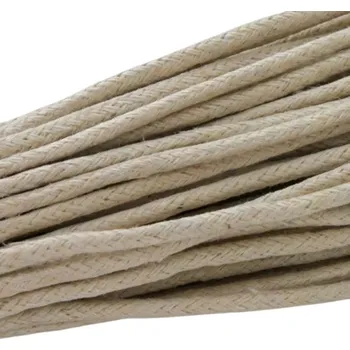 Bavlněná šňůrka 2mm béžová - 5 m