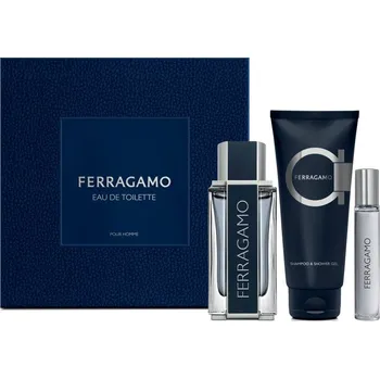 Pánský parfém Ferragamo Ferragamo Ferragamo Ferragamo toaletní voda 100 ml + sprchový gel a šampon 2 v 1 100 ml + cestovní sprej 10 ml