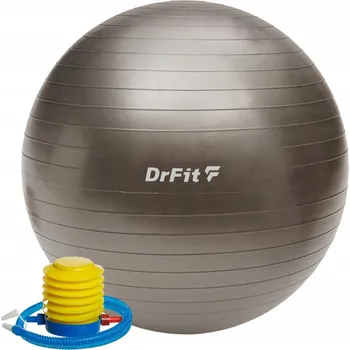 Gymnastický míč Rehabilitační míč s pumpičkou DrFit Gym 75 cm šedý