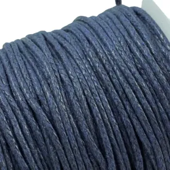 Bavlněná šňůrka 1 mm tmavě modrá - 1 m