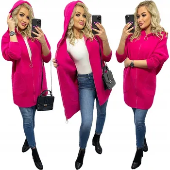Dámské oblečení Soprato dámský kabát vícebarevný oversize s kapuce na zip, vel. univerzální