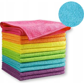 Utěrka UTĚRKA Z MIKROVLÁKNA SADA 30x30CM HADŘÍK MĚKKÝ NA OKNA SKLA 10 KS