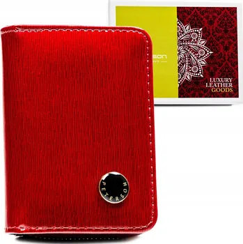 Peněženka Peterson peněženka z pravé kůže červená - dámská