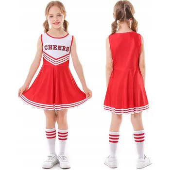 Karnevalový kostým Kostým roztleskávačky červený Korbi vel. 140-150