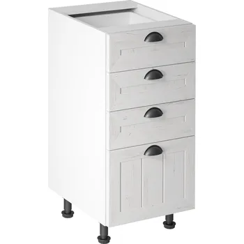 Kuchyňská skříňka Nábytek PEGAS s.r.o. Kuchyňská dolní skřínka - PROWANSJA D40S4, Bílá/Borovice Andersen