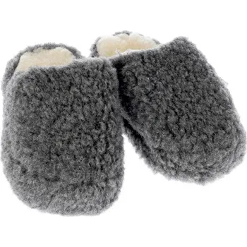 Pánská zdravotní obuv BabičkaOvečková.cz Barefoot pantofle Big Foot z ovčí vlny merino tmavě šedá, Velikost EU 37 - 38