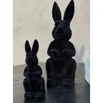 Velikonoční dekorace Velikonoční zajíček Figurka Černá 14 cm