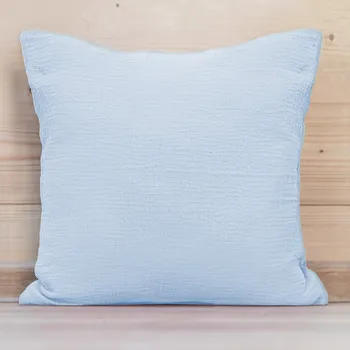 Povlak na dekorativní polštářek Mušelínový povlak na polštář MSN-054 Bledě modrý 40 x 40 cm