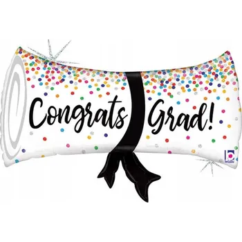 Balónek GRABO – DIPLOM PROMOCE KONFETY BROKÁTOVÉ HOLOGRAFICKÉ