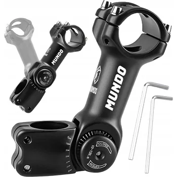 Představec na kolo Nastavitelný představec na kolo Mundo AHEAD 25,4 mm, černý, 110 mm