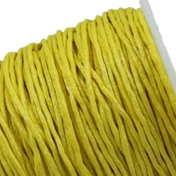 Bavlněná šňůrka 1 mm žlutá - 5 m