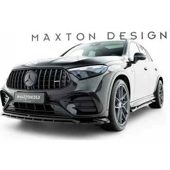 Nárazník Maxton Design spoiler pod přední nárazník pro Mercedes GLC SUV/X254 /43 AMG, černý lesklý plast ABS