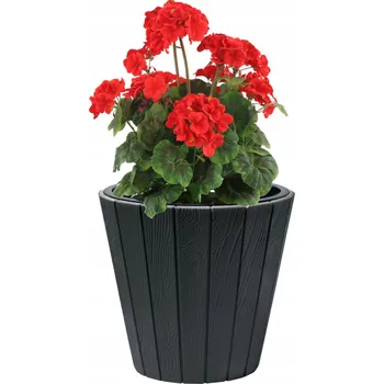 Květináč Květináč plast šedý Botle 35 cm x 35 x 32,5 cm