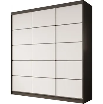 Šatní skříň Nábytek PEGAS s.r.o. Posuvná skříň Greta 200 Černá+Bílá