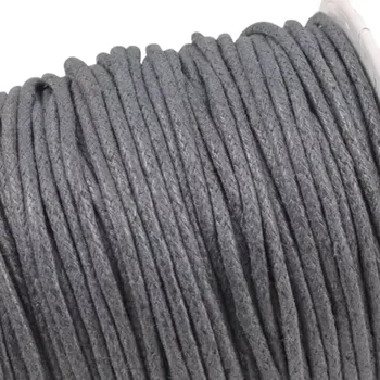 Bavlněná šňůrka 2mm šedá - 1 m