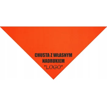Šátek Trojúhelníkový šátek střední velikosti 60x60x88 oranžový s logem