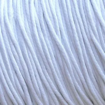 Bavlněná šňůrka 1 mm bílá - 1 m