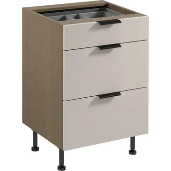 Kuchyňská linka Nábytek PEGAS s.r.o. Dolní skřínka SORENTO D60S3 - Baltic Storm/Béžová